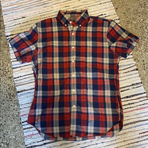 J. Crew short sleeve plaid - Picture 1 of 2